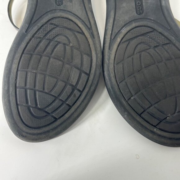 Womens Crocs Isabella Strappy Flat Sandals Black Size 8 Lightweight Slip-On - Picture 6 of 7